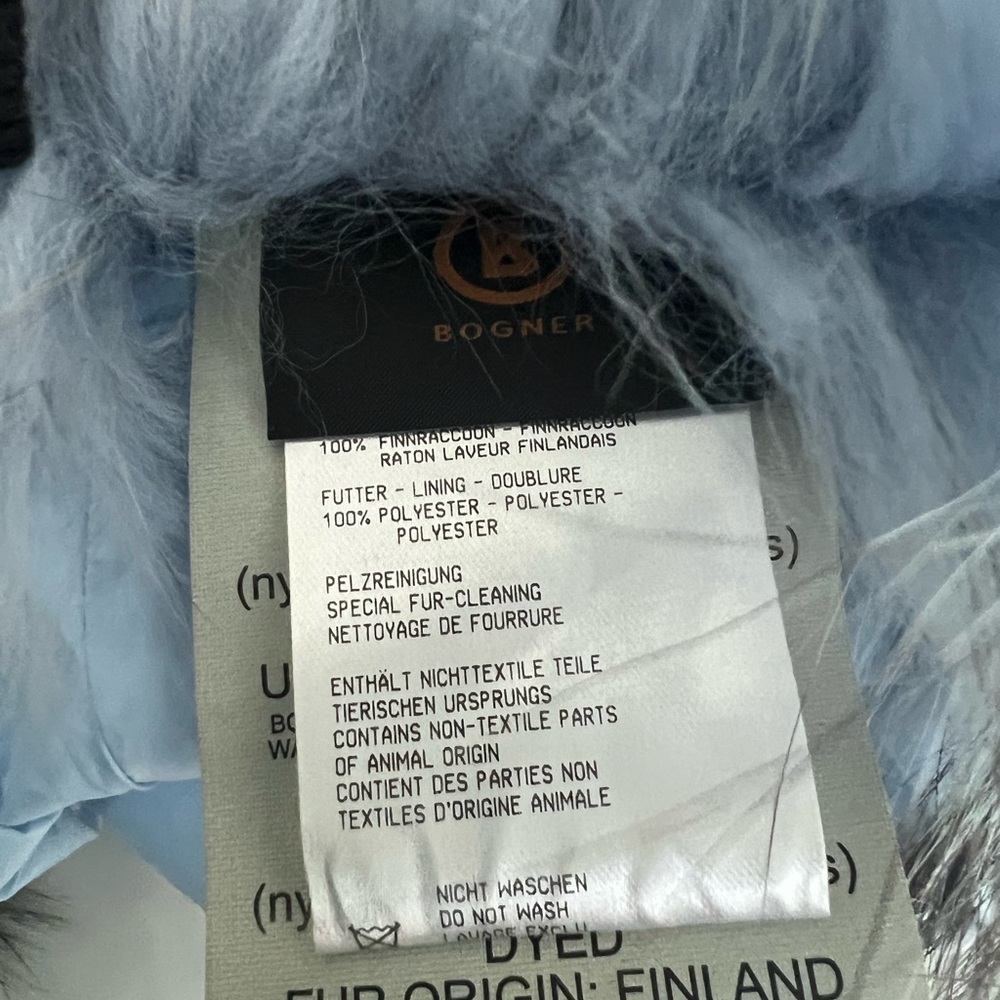 Bogner Blue Jacket with Fur Detail - Picture 6 of 9